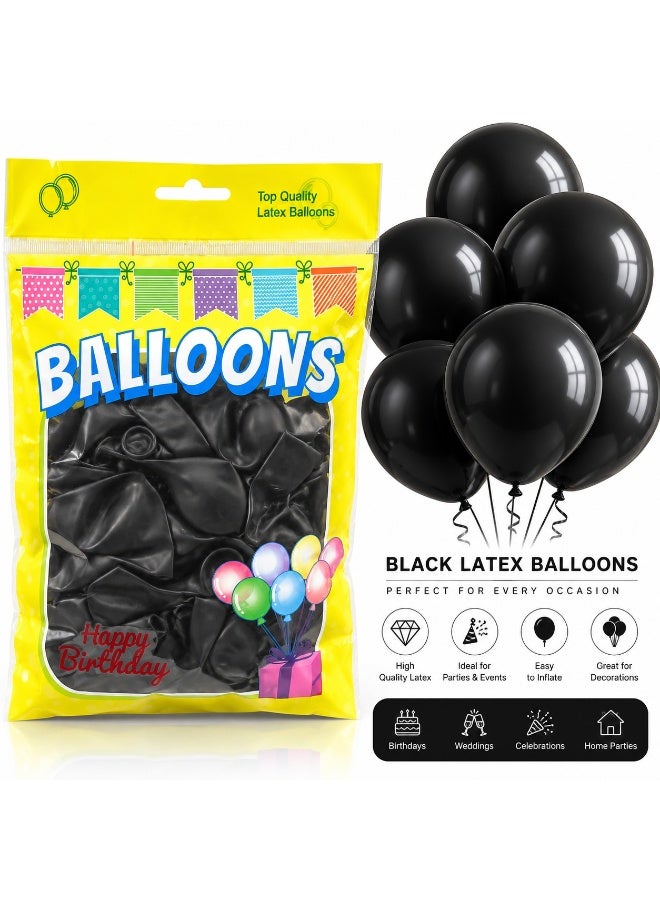 Black Latex Balloons – High Quality Party Balloons for Birthday, Wedding & Events | Decorative Balloons
