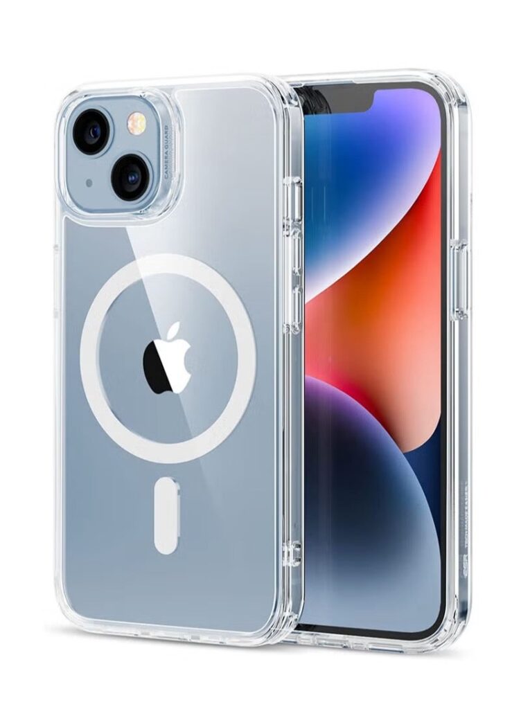 iPhone 13 Case, iPhone 14 Case, MagSafe Phone Case Supports Magnetic Wireless Charging, Shockproof Military-Grade Protection, Scratch-Resistant, Classic Hybrid Cover for iPhone 13/14, Clear